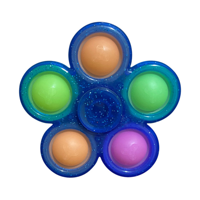 New Novelty Glow In The Dark Anti-Stress Fidget Fingertip Spinner For Children Push Bubble  Sensory Toy  To Decompression Crafts