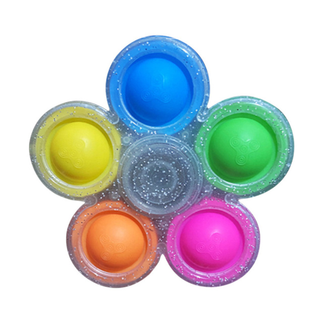 New Novelty Glow In The Dark Anti-Stress Fidget Fingertip Spinner For Children Push Bubble  Sensory Toy  To Decompression Crafts