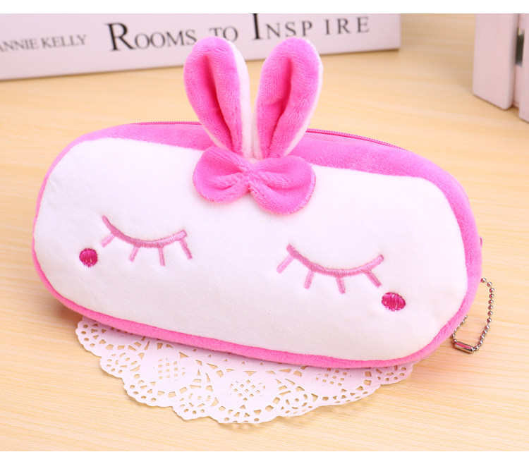 Kawaii Animal Pencil case Cartoon panda bear fruit pen bag box for kids gift Cosmetic Stationery pouch school supplies