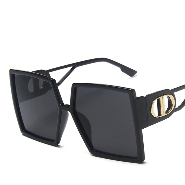Square Oversized Sunglasses Women Luxury Brand New Designer Gradient Sun Glasses Big Frame Vintage Eyewear UV400