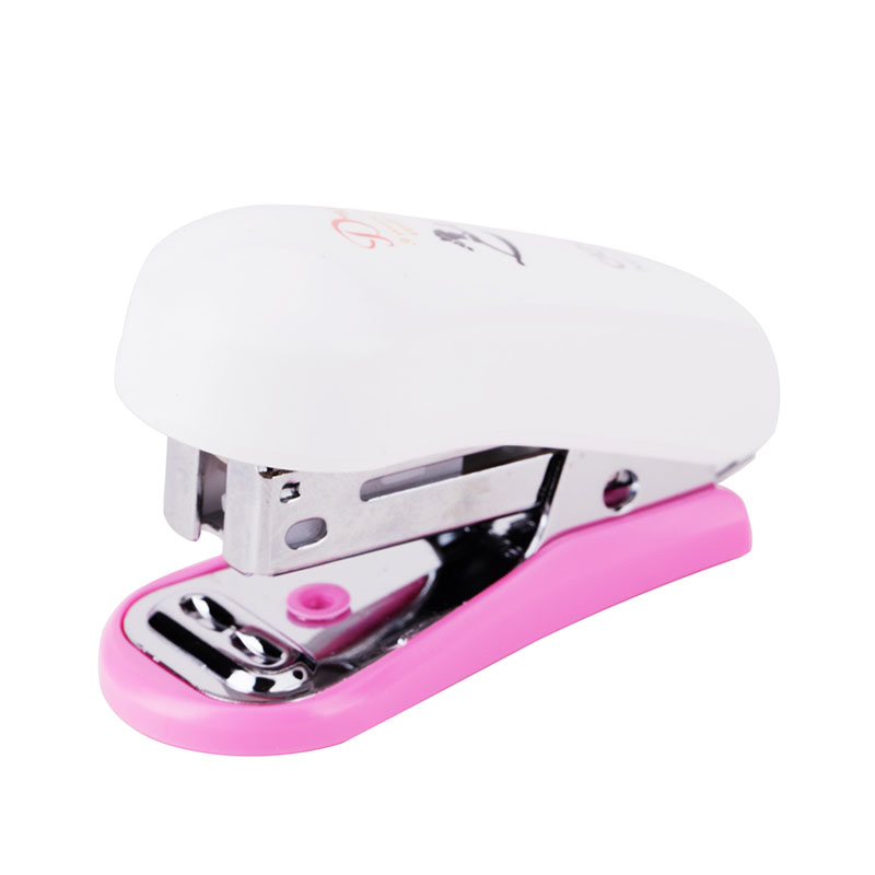 Mini Cartoon Stapler Plastic Student Stationery Kawaii Stapler Mini Paper Binder Geometric Manual Stapler Stationery
