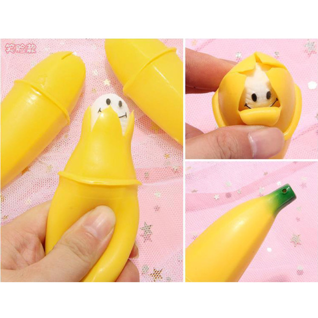 New Elastic Simulation Peeling Banana Corn Squishy Slow Rising Squeeze Toy Mochi Healing Fun Stress Reliever Antistress Toy