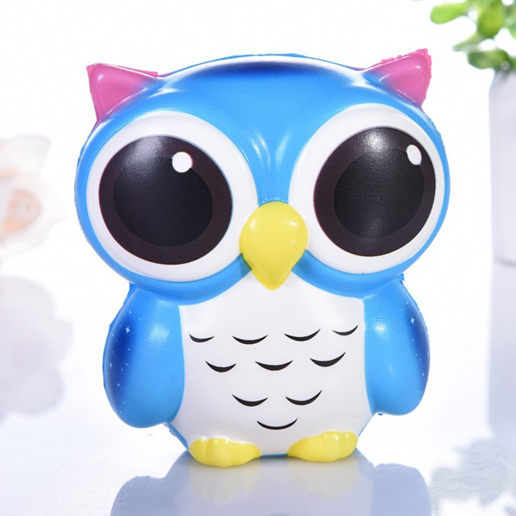 12CM Lovely Kawaii Owl Doll Soft Slow Rising Pendant Phone Straps Squeeze Toys Decompression Toys Office Stress Reliever Toys