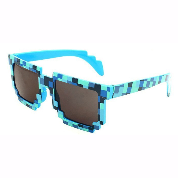 Cartoon pixel glasses Novelty Mosaic Cosplay toy sungalsses fashion children boys gift