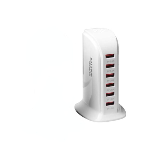 Portable 6 USB Fast Charger Charging Docking Station For Apple iPhone Watch Phone Wall Charger 6-port USB Charger r57