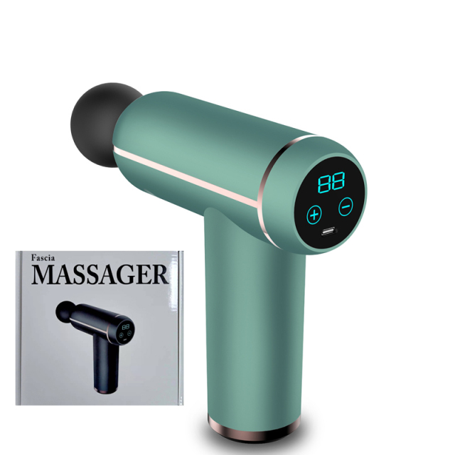 iKeRiShair LCD Display Massage Gun Percussion Pistol Massager For Body Neck Deep Tissue Muscle Relaxation Gout Pain Relief