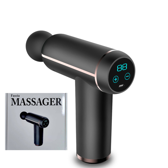 iKeRiShair LCD Display Massage Gun Percussion Pistol Massager For Body Neck Deep Tissue Muscle Relaxation Gout Pain Relief
