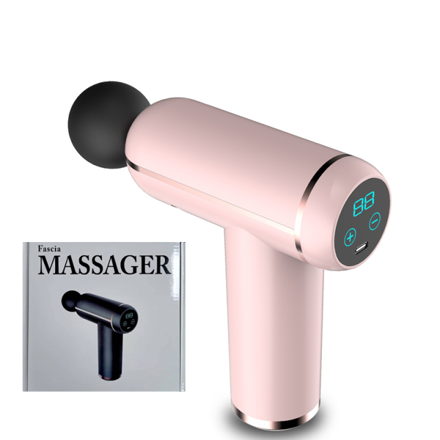 iKeRiShair LCD Display Massage Gun Percussion Pistol Massager For Body Neck Deep Tissue Muscle Relaxation Gout Pain Relief