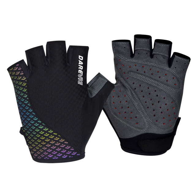Reflective Cycling Gloves Half Finger Cycling Glove with Velcro High Quality Sponge Padded Super Light Soft Bike Gloves