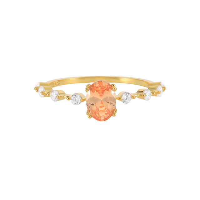 Rings For Women Cubic Zirconia Ring White Gold Color Wedding Engagement Trendy Jewelry Accessory