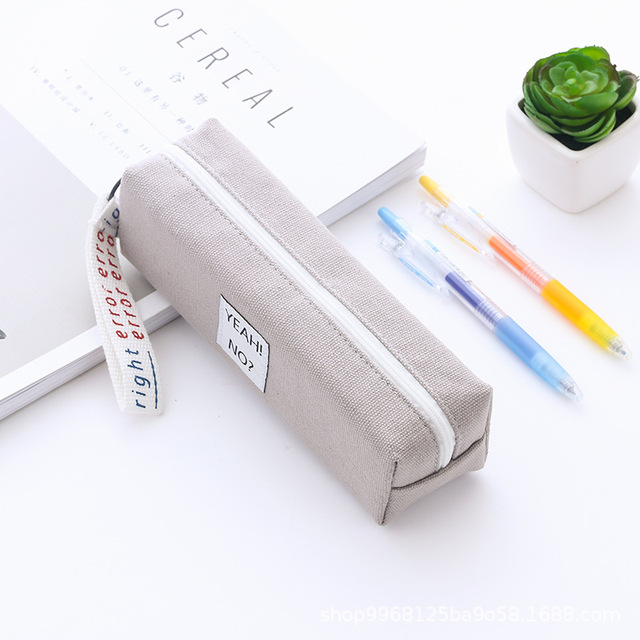 Creative Pencil Case Simple Design Style Zipper Pencil Bags Pen Holders School Supplies Stationery Pencil Box for Boys or Girls