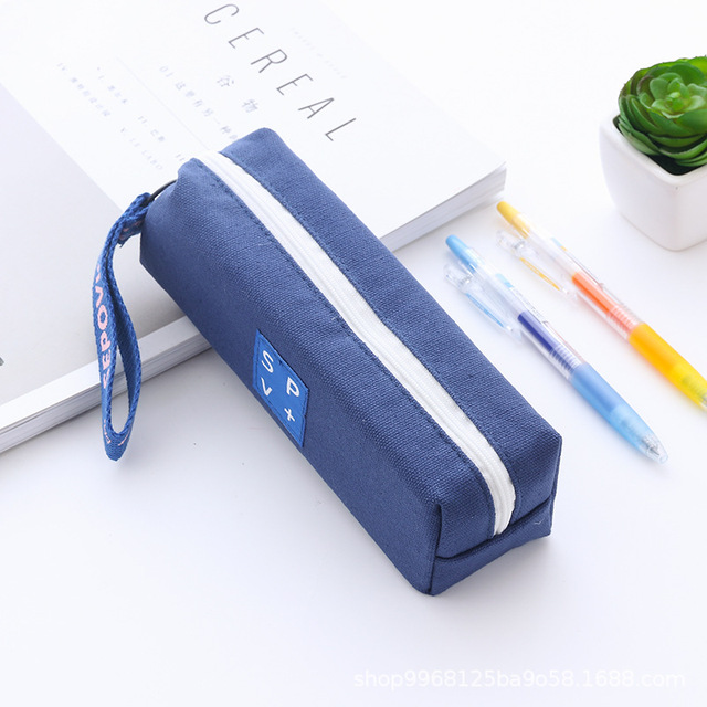 Creative Pencil Case Simple Design Style Zipper Pencil Bags Pen Holders School Supplies Stationery Pencil Box for Boys or Girls
