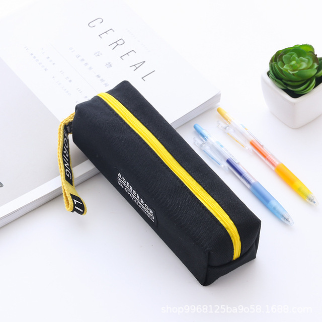 Creative Pencil Case Simple Design Style Zipper Pencil Bags Pen Holders School Supplies Stationery Pencil Box for Boys or Girls