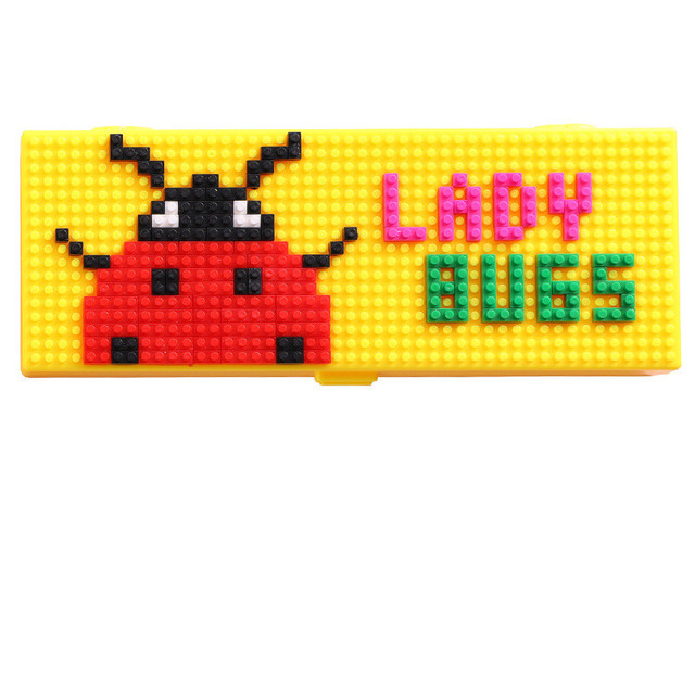 DIY puzzle cute pencil case Cartoon stationery box big pen case Intellectual Children pen box Handmade pen bag stationery gift