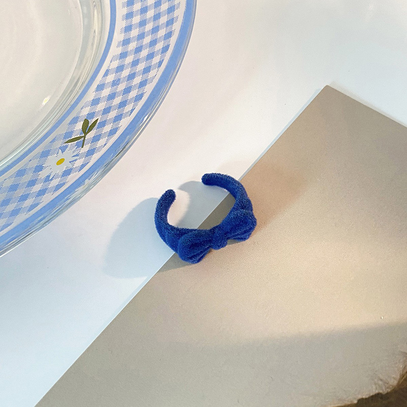 Trendy Vintage Flocking Rings for Women Bow Knot Velvet Winter Ring Girls Party Proposal Wedding Jewelry Christmas New Year Gift