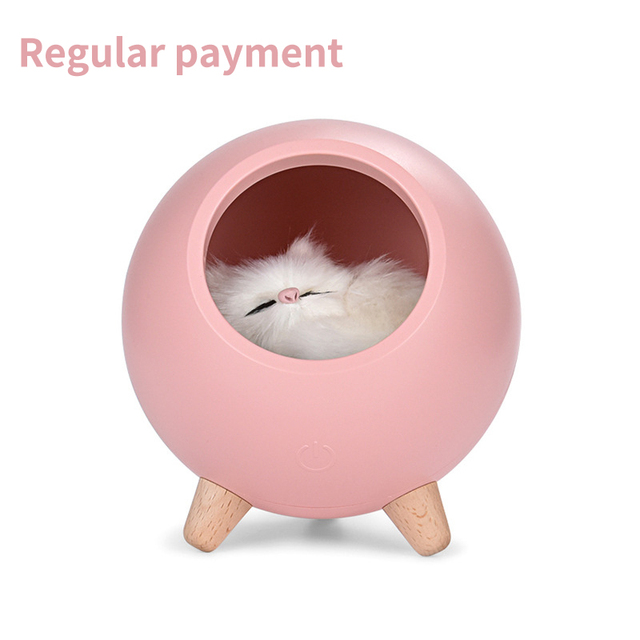 Led Table Lamp Creative Charging Cartoon Night Light Cute Cat Pet House Usb Touch Atmosphere Light Bedroom Children Light