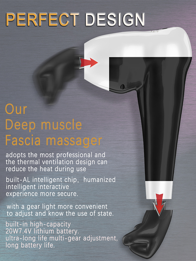 Muscle Stimulator Unique Shape Massage Gun Relaxation Body Mini Deep Tissue High Frequency Vibration Massage