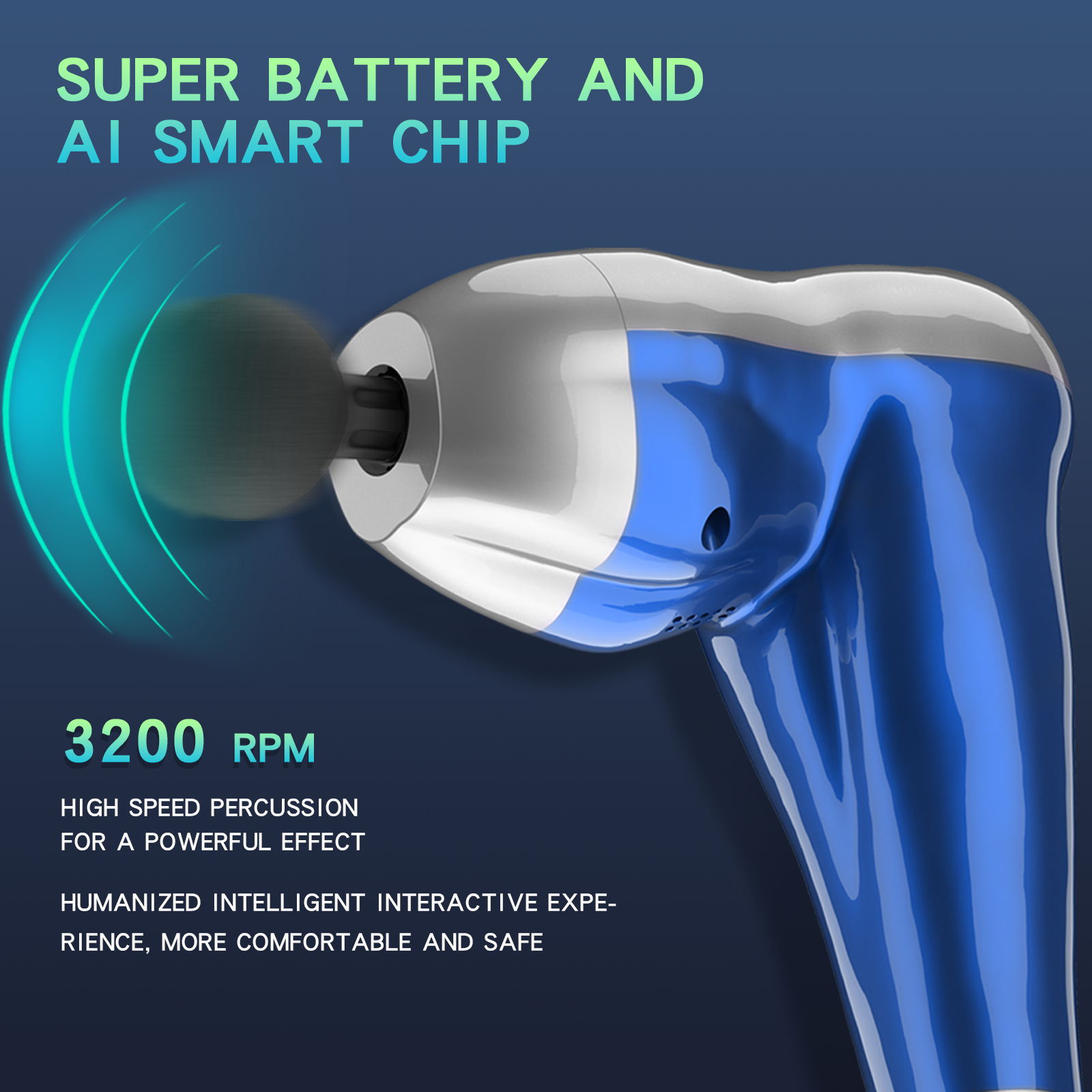 Muscle Stimulator Unique Shape Massage Gun Relaxation Body Mini Deep Tissue High Frequency Vibration Massage