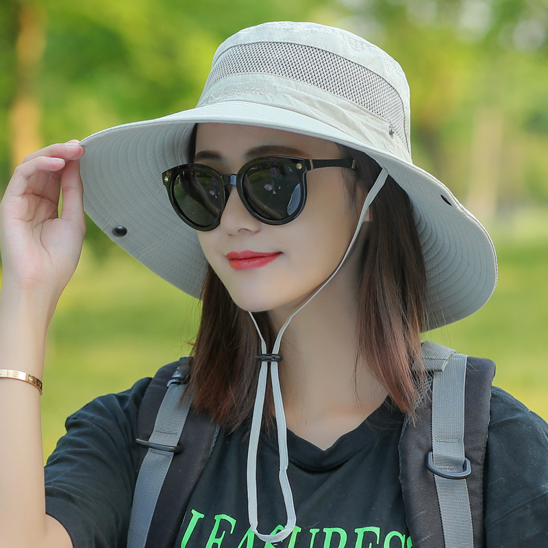 Summer Quick Dryng UV Neck Protection Women Sun Cap Outdoor Fishing Hiking Removable Shawl Men Visor Hat Wide Brim Bucket Hat