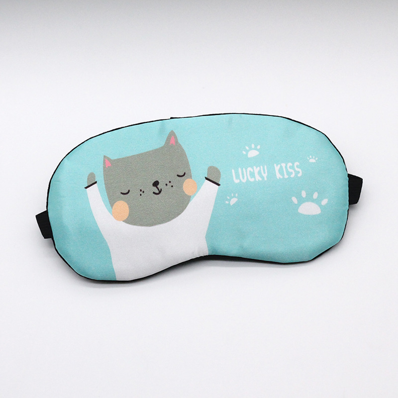 1pc Cartoon Sleeping Eye Mask For Travel Relax Sleeping Aid Eye Patch Shading Eye Mask Eyepatch Eye Cover Cotton Eyeshade #S