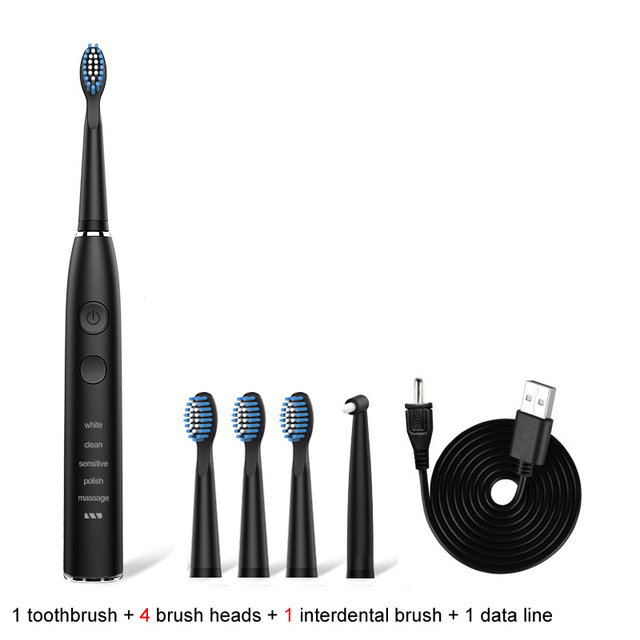 Electric Toothbrush  IPX7 Waterproof USB Rechargeable Adult Brush