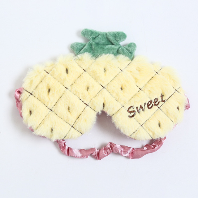 Sleeping Eye Mask Cartoon 3D Fruit Cute Plush Eye Band Shade Blindfold Goggles Eyeshade Relax Eyepatch