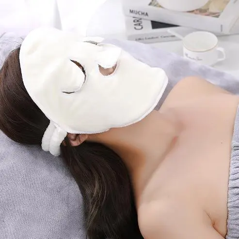 Thickened face towel white moisturizing hydrating beauty salon cold and hot compress mask coral fleece towel health towel