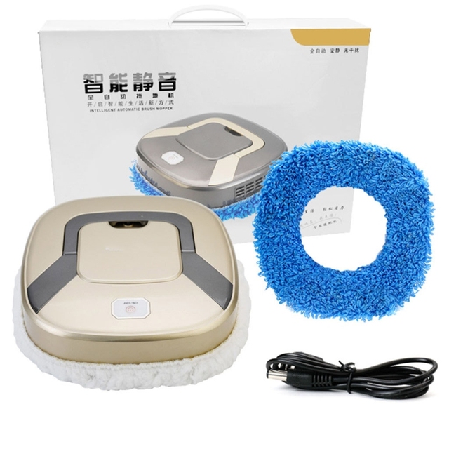 Household mopping robot broom USB charging wet and dry vacuum cleaner rotating mop cleaning tool convenient and time-saving