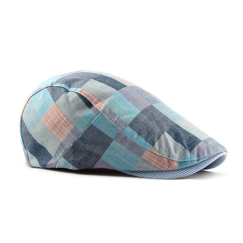 Men Autumn Style Korean Version Peaked Cap Women British Style Pattern Beret Outdoor Casual Fashion Trend Forward Hat