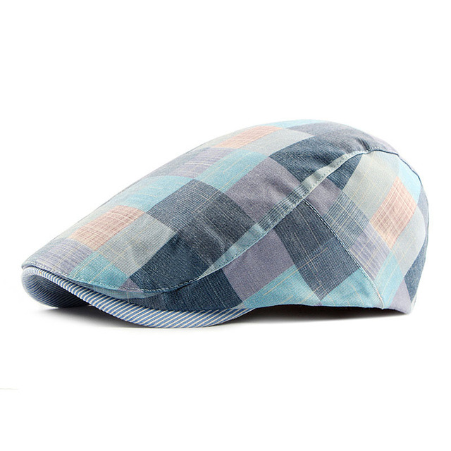 Men Autumn Style Korean Version Peaked Cap Women British Style Pattern Beret Outdoor Casual Fashion Trend Forward Hat