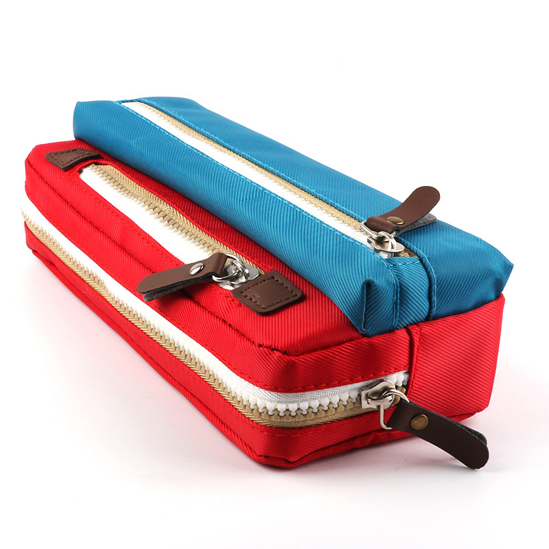Color Mix Three-layer Pencil Case Kawaii School Bags for Boy Pen Pouch Material Escolar Papeleria School Box Supplies Stationery