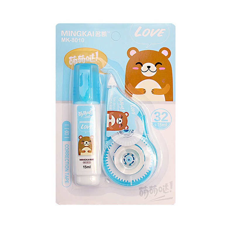 2Pcs/set Creative Steel Tip Correction Fluid Correction Tape, Student Writing Correct Tools Altered Tape Corrector Stationery