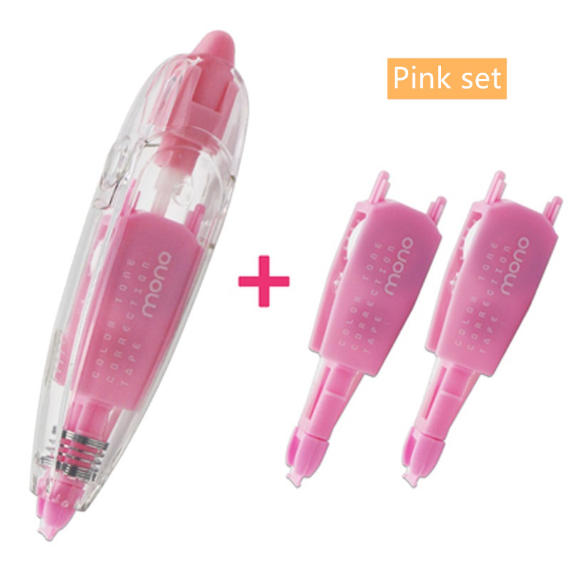 Mono color correction tape set with 2 refill White writable tape for correcting Japanese stationery Office School supplies