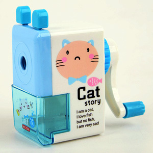 Hand Crank Mechanical Accessory Sharpener Creative Student Cartoon Print Pencil Sharpener For Kids School Supply