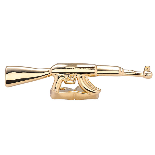 Hip Hop Teeth Grillz AK47 Gun 18K Gold Mouth Teeth Grills Fashion Removable Teeth Grillz Teeth Caps Cosplay Rapper Dental Grills
