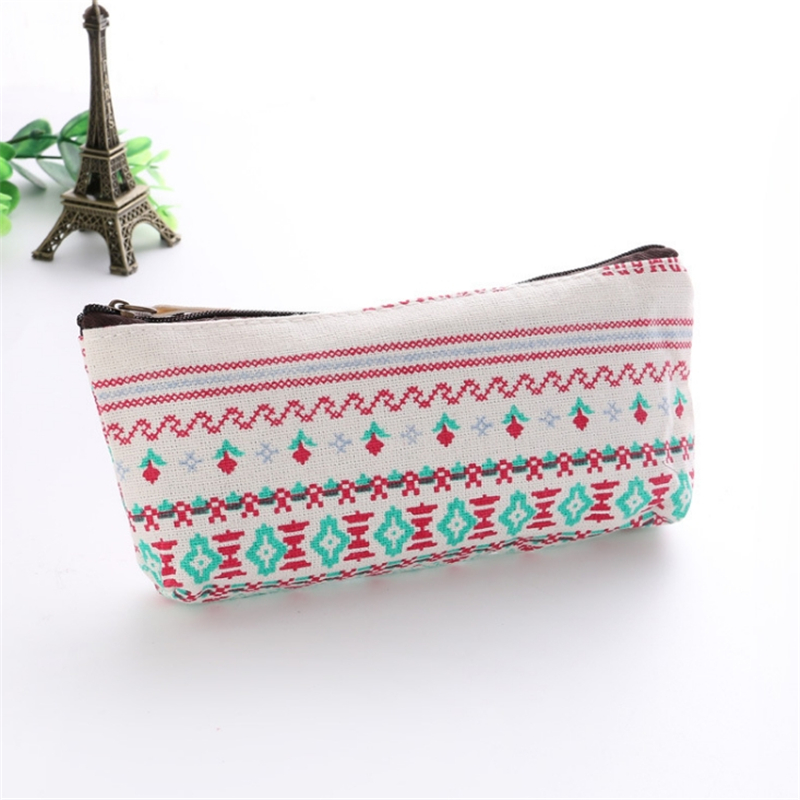 Gift Pencil Bags Animals Canvas Floral Hedgehog Polar Bear Tree Whale Lovely Pencils Case Stationery School Supplies