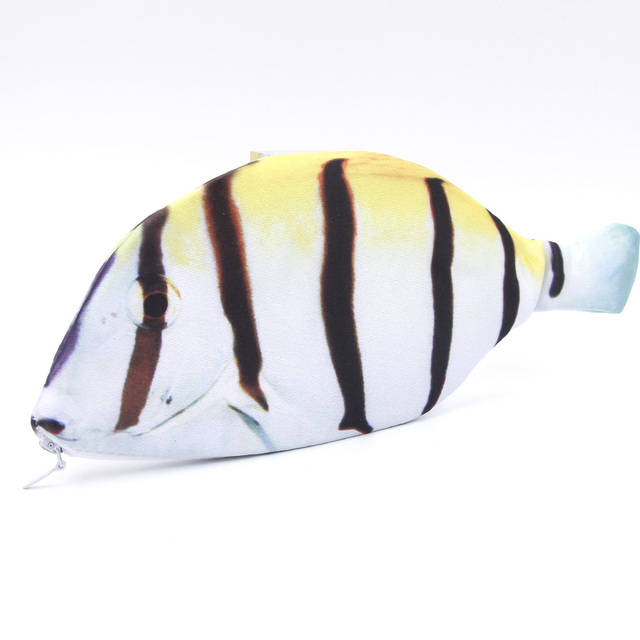 Creative Fish Shape Pencil Case Largr Capacity Korea Style Cloth Pencil Bags School Stationery Supplies Gifts Accessories 1 Pcs