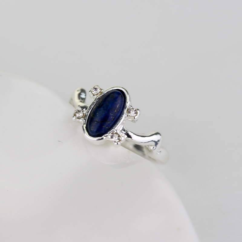 Rings Daylight Rings Vintage Crystal Ring With Blue Lapis Fashion Jewelry