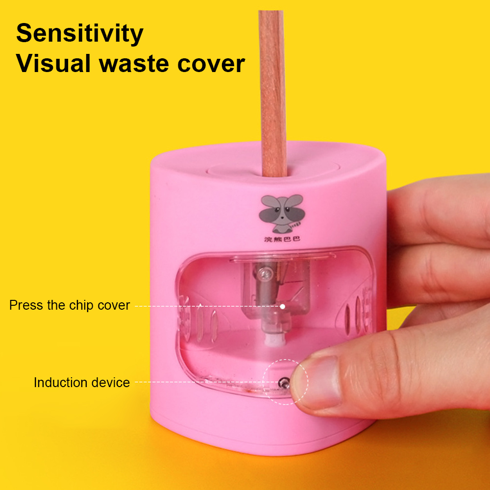 Electric Safety Automatic Pencil Sharpener With Two-Hole Touch Switch Pencil Sharpener Pencils School Household Stationery