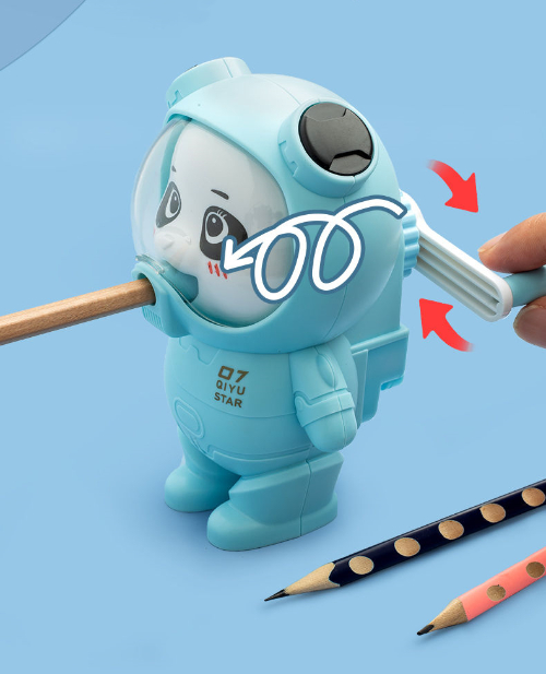 Hand-cranked space fat baby cartoon series pencil sharpener does not stick lead automatic pen sharpener