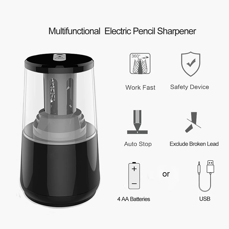 Automatic Electric Pencil Sharpener Heavy Duty usb Mechanical for Kids Girls for School Stationery Office and Stationery