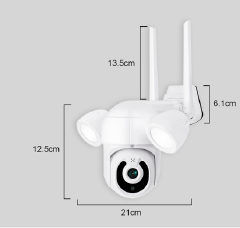 IP Camera Tuya Wifi Outdoor AI Human Detection Audio 1080P Wireless Floodlight Security CCTV Camera 4X Digital Zoom