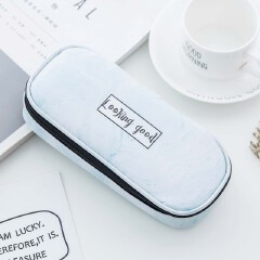 Creative Big Marble Pencil Cases Kawai Leather Pencilcase Cute Multifunctional Pencil Bag Box Stationery Office School Supplies