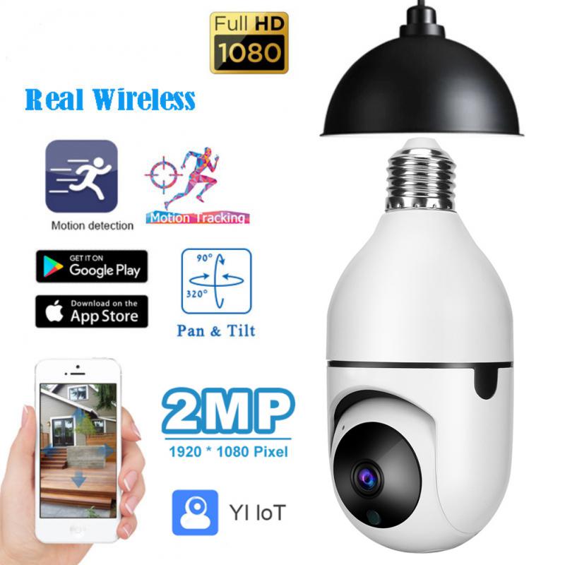 1080P E27 Lamp Wifi Camera Met Ptz Hd Infrarood Nachtzicht Twee Manier Talk Babyfoon Auto Tracking Ycc365plus home Security