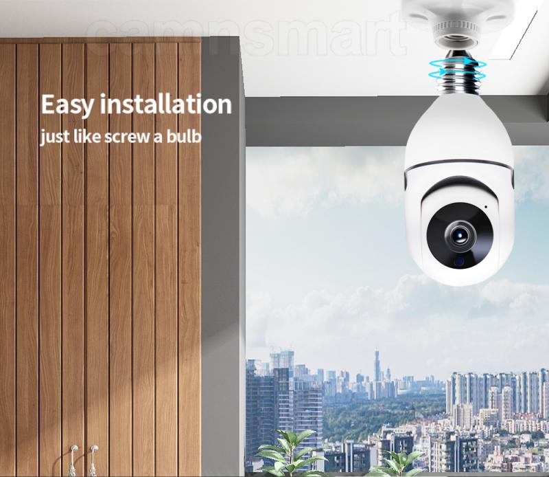 1080P E27 Lamp Wifi Camera Met Ptz Hd Infrarood Nachtzicht Twee Manier Talk Babyfoon Auto Tracking Ycc365plus home Security