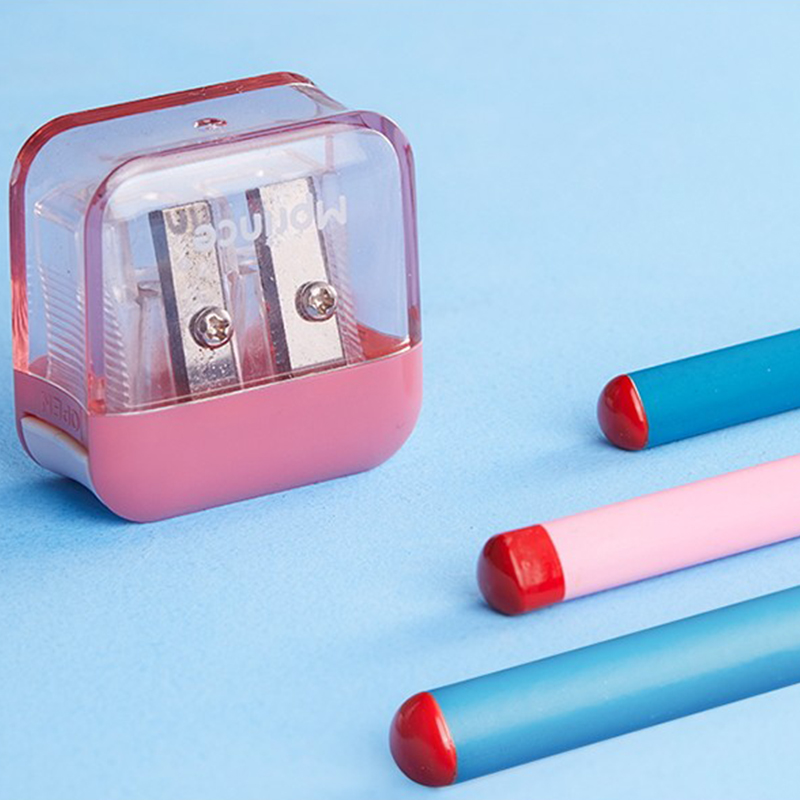 3Pcs Colorful Pencil Sharpener Mini for Primary School Students Kawaii Plastic Pencil Sharpener Double-hole School Supplies Set