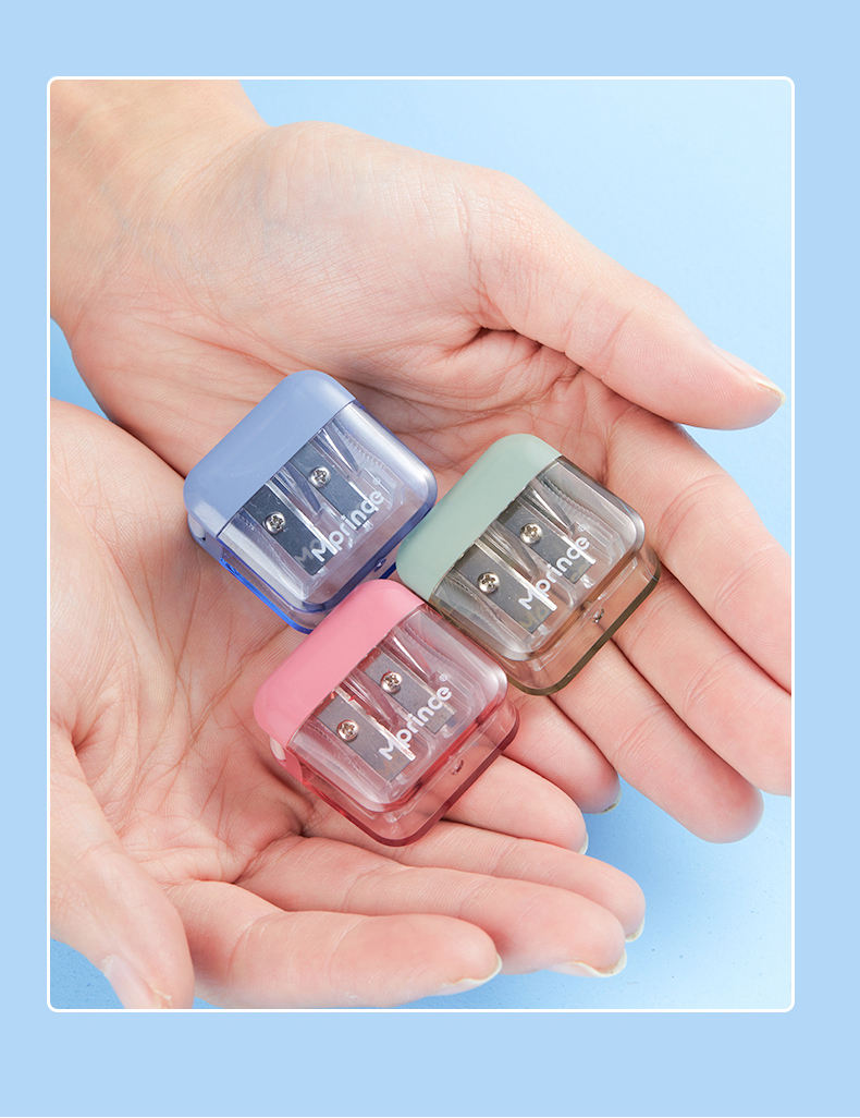 3Pcs Colorful Pencil Sharpener Mini for Primary School Students Kawaii Plastic Pencil Sharpener Double-hole School Supplies Set