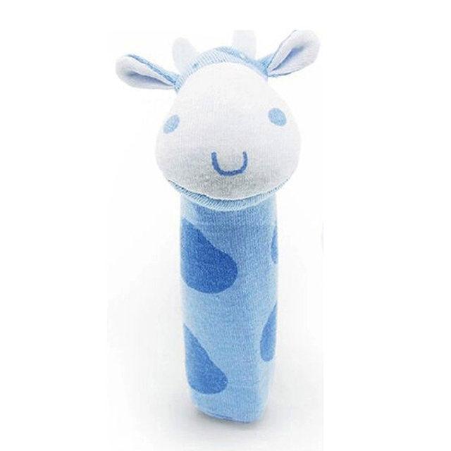 Kids Baby Funny Toys Cartoon Animal Hand Bells Plush Baby Toy Dolls Toys for Children Newbrons Animal Shaped Cartoon Rattle