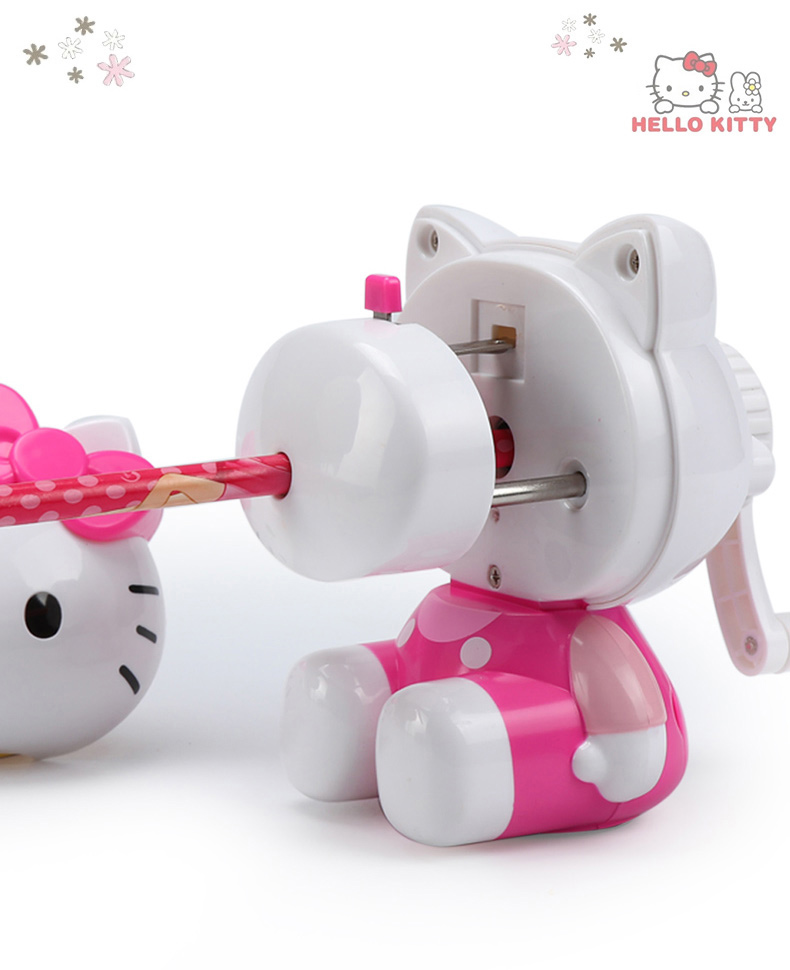 fashion cartoon print hand-cranked pencil sharpener simple and cute children's school supplies
