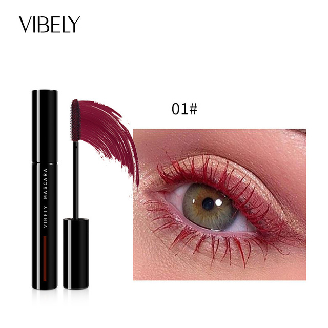 Professional Color Mascara Long-lasting Waterproof Fast Dry Eyelashes Curling Charming Lengthening Makeup Colorful Mascara view 2